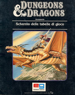 Schermo delle tabelle di gioco, Italy