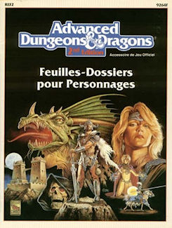 REF2 Feuilles-Dossiers pour Personnages, France