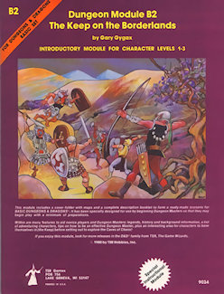 B2 Keep on the Borderlands, 2nd printing