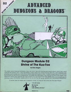 D2 Shrine of the Kuo-Toa, 1st printing