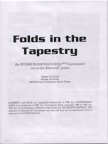 Folds in the Tapestry