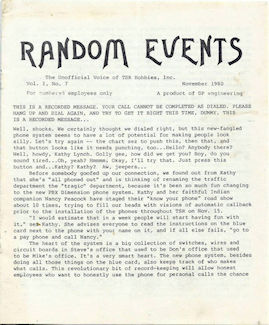 Random Events Nov 80