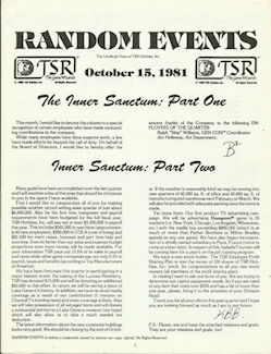 Random Events Oct 81