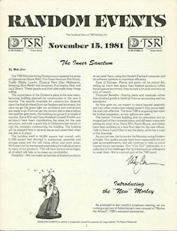 Random Events Nov 81