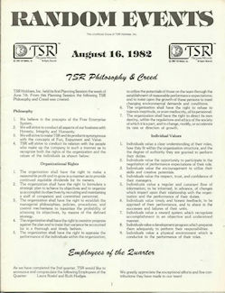Random Events Aug 82